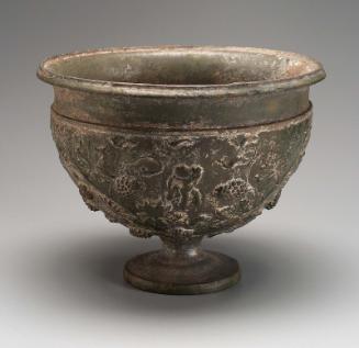 Drinking cup (skyphos) decorated with grapevines