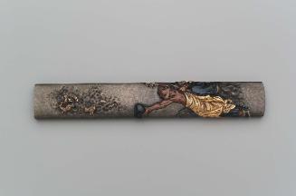 Kozuka with design of Handaka Sonja producing a dragon from a bowl