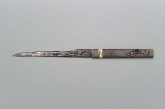 Kozuka with design of crane