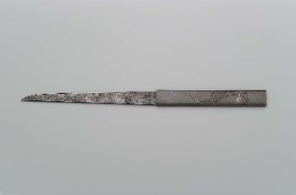 Kozuka with design of crane and young