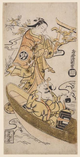 Actors Ichimura Takenojô IV as a Madwoman and Ichikawa Danzô I as a Boatman