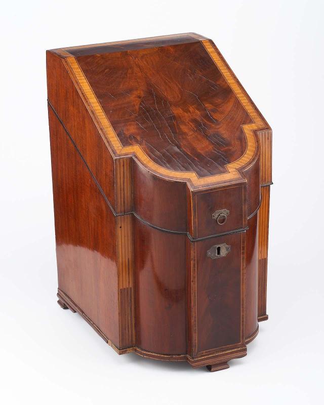 Knife box, one of a pair