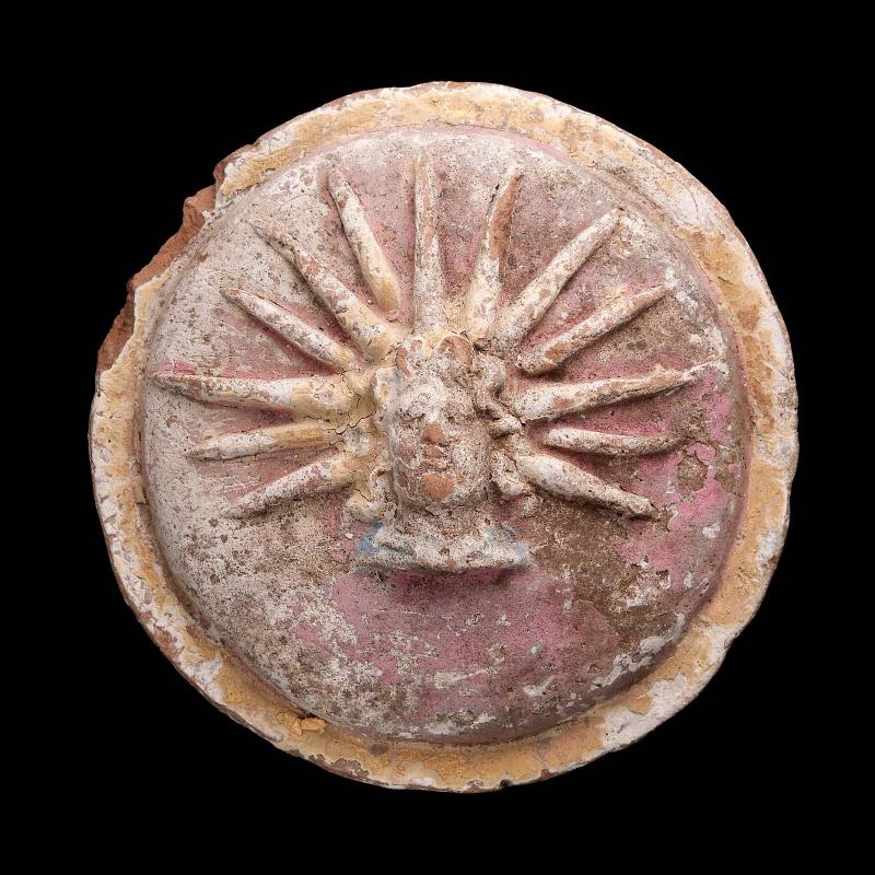 Shield with a head of Helios