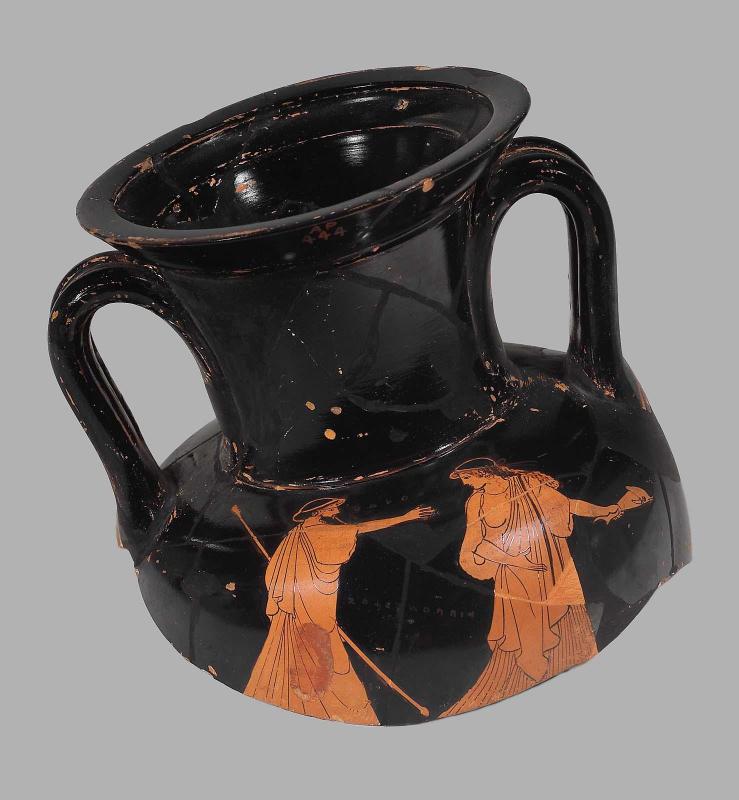 Two-handled jar (amphora) with Zeus pursuing a woman (Thetis?)