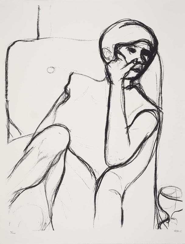 Seated Woman in an Armchair (with wine glass)