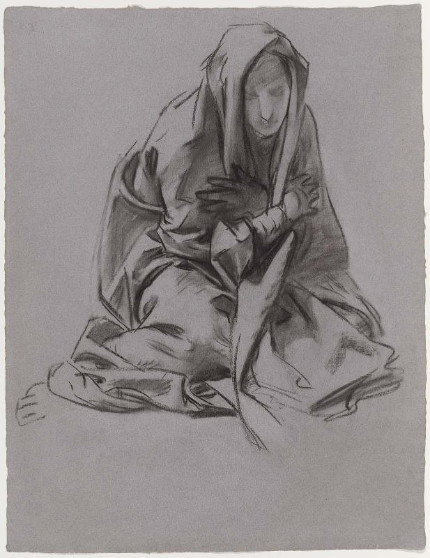 Sketch for the Joyful Mysteries - The Virgin - Boston Public Library Murals