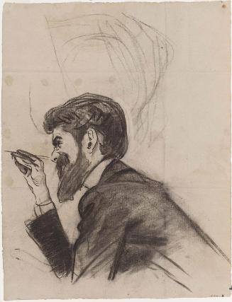 Sketch of Man with a Beard (Paul Helleu); verso: Woman in Profile