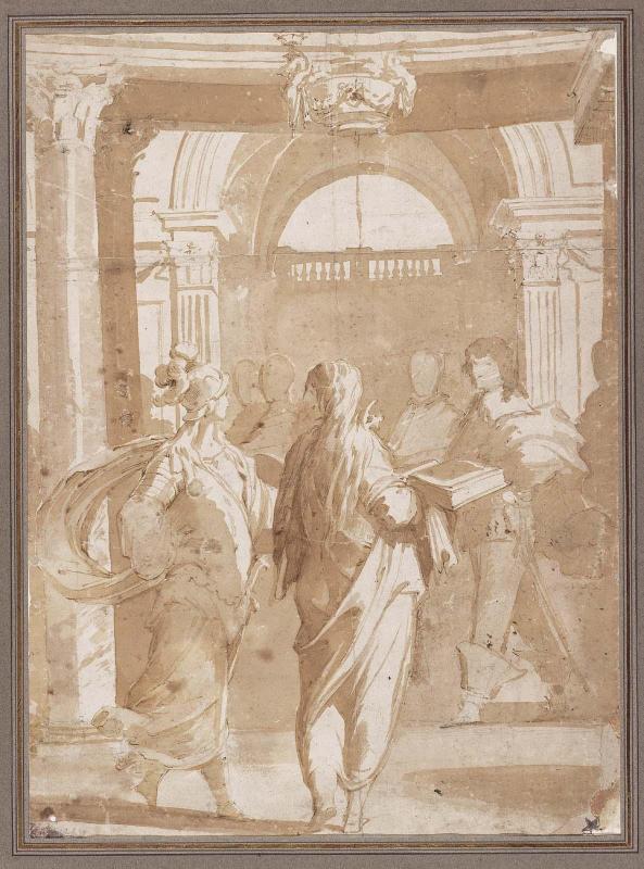 Possibly an Illustration for Orlando Furioso (Melissa a Magician Shows Bradamante Future Heroes of the House of Este)