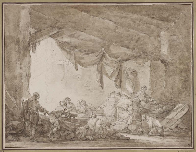 Group of Figures (Solidiers at Bivouac)