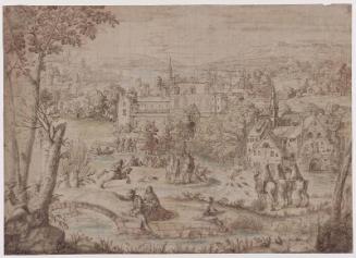 Landscape with Figures and Stag Hunt