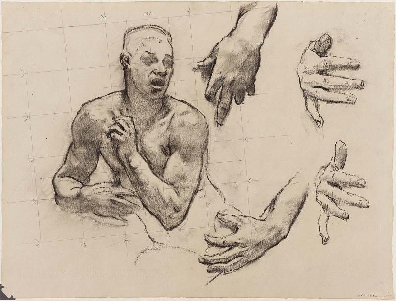 Sketch for Classic and Romantic Art - Pan - (MFA Rotunda)