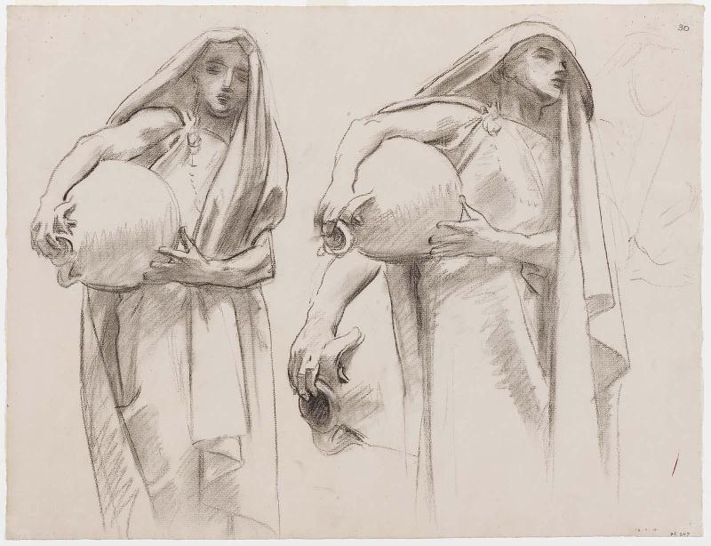 Sketch for the Danaïdes - Two Figures Draped (MFA Stairway)