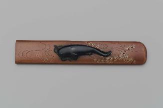 Kozuka with design of a catfish and weeds
