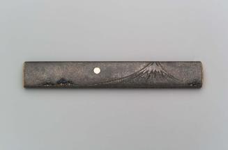 Kozuka with design of Mount Fuji by moonlight