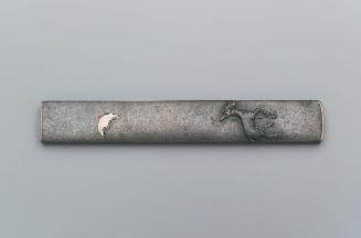 Kozuka with design of deer and moon in clouds