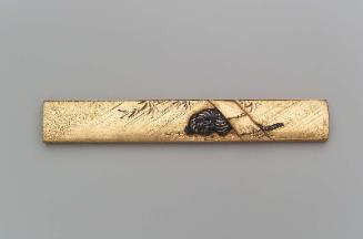 Kozuka with design of tiger and bamboo