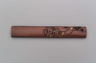 Kozuka with design of Gama Sennin by a pine tree