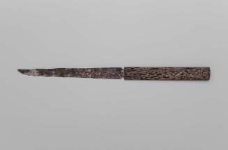 Kozuka with design of terrapins and stream