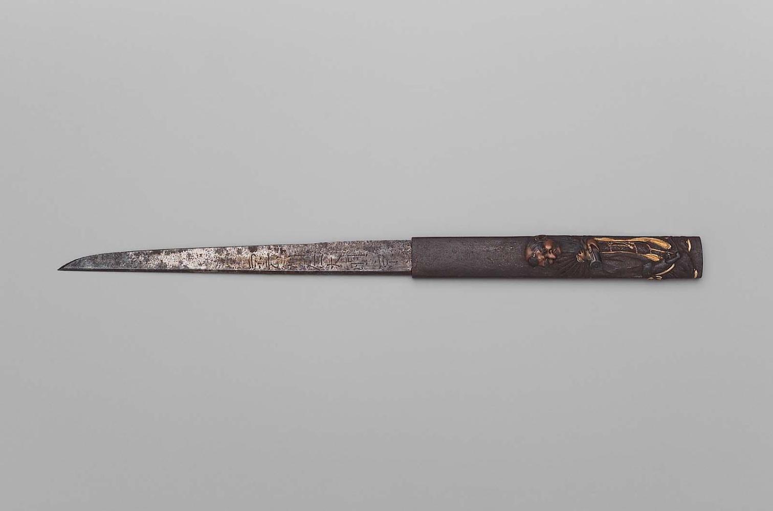 Kozuka with design of Tengu King and Ushiwakamaru