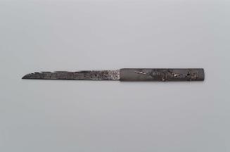 Kozuka with design of a Chinese hero from the Sangokushi (Sanguozhi)