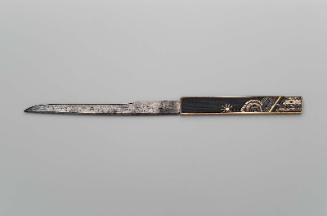 Kozuka with design of daidaiko drum and curtain