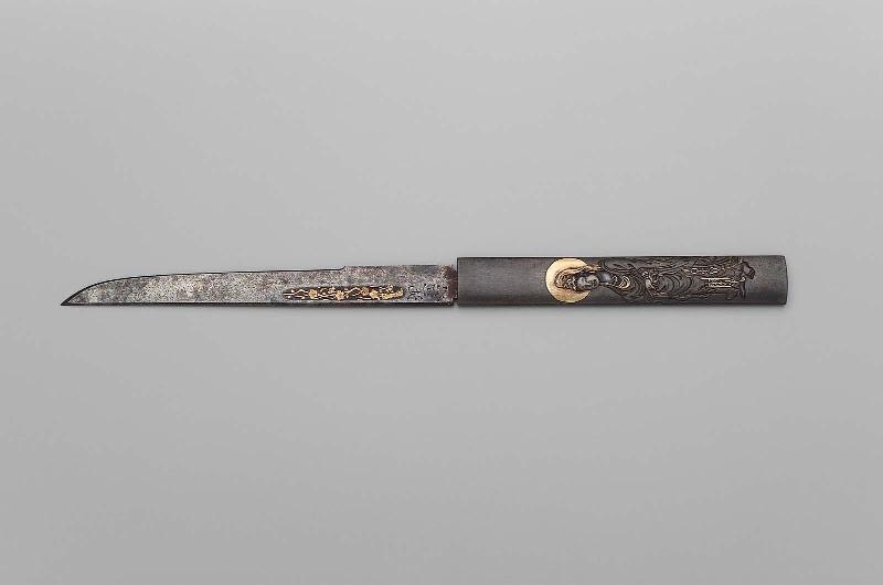 Kozuka blade with design of plum branch