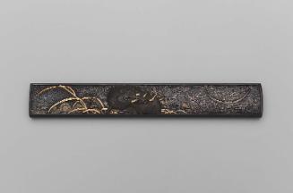 Kozuka with design of wolf on Musashino