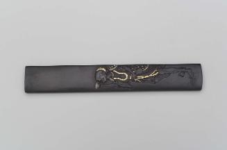 Kozuka with design of a sennin holding a stone and gourd