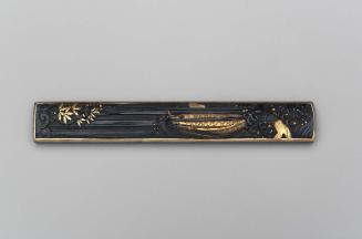 Kozuka with design of carp leaping up a waterfall