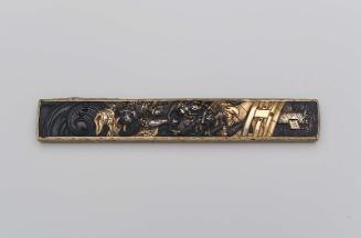 Kozuka with design of Watanabe no Tsuna attacked by the Rashomon Demon