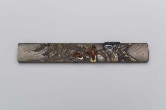 Kozuka with design of Tadamori seizing the oil-thief