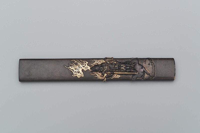 Kozuka with design of Izuna Gongen on a fox
