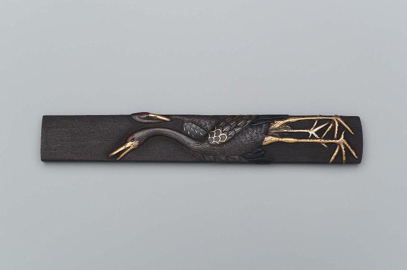 Kozuka with design of cranes