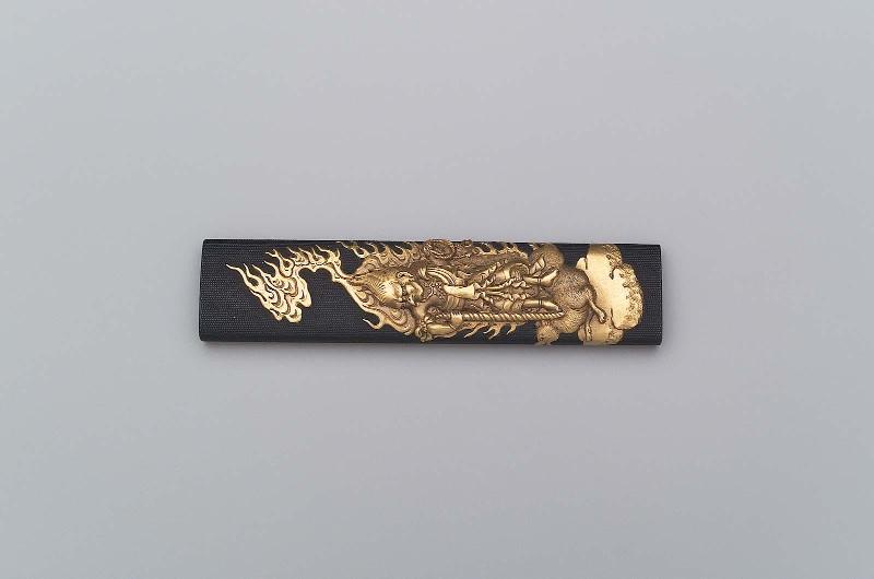 Cut-down kozuka with design of Izuna Gongen on a fox