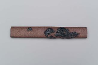 Kozuka with design of peonies and butterfly