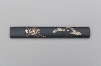 Kozuka with design of samurai and pine tree