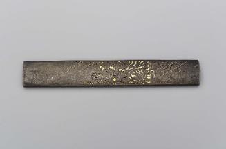Kozuka with design of tiger and bamboo