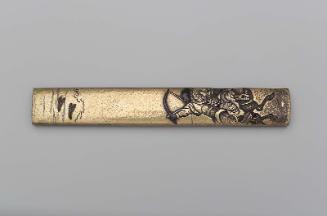 Kozuka with design of a Chinese archer shooting geese