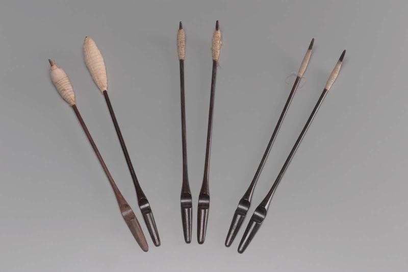 Three pairs of mallets for hammered dulcimer