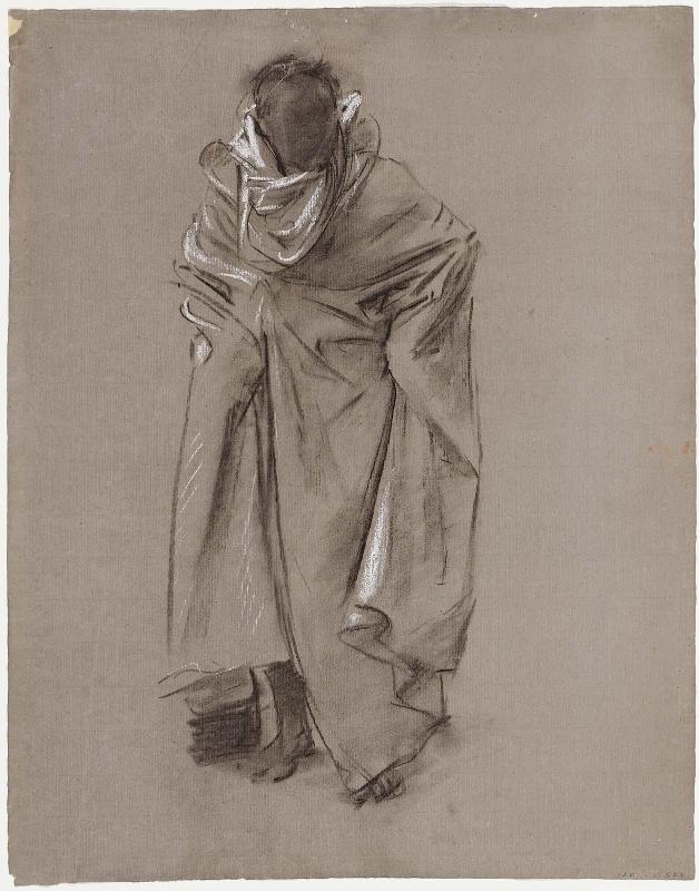 Sketch for Frieze of Prophets - Ezekiel(?) or Jeremiah(?) - Boston Public Library Murals