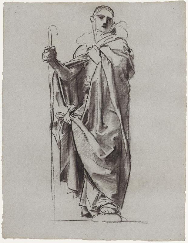 Sketch for the Sorrowful Mysteries - The Good Shepherd - Boston Public Library Murals