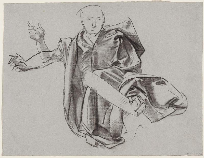Sketch for the Glorious Mysteries - Matthew - Bosotn Public Library Murals