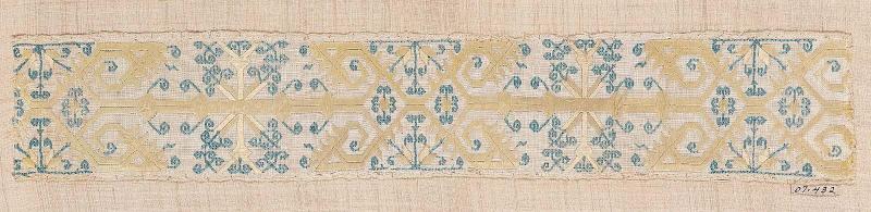 Embroidered border fragment