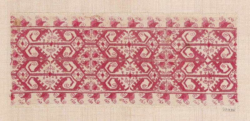 Embroidered border fragment