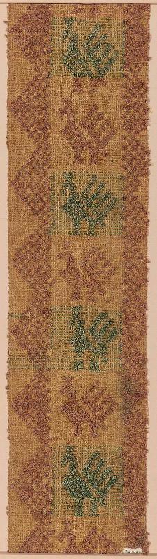 Fragment of looped weaving (one of three)