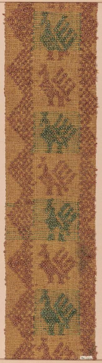 Fragment of looped weaving (one of three)