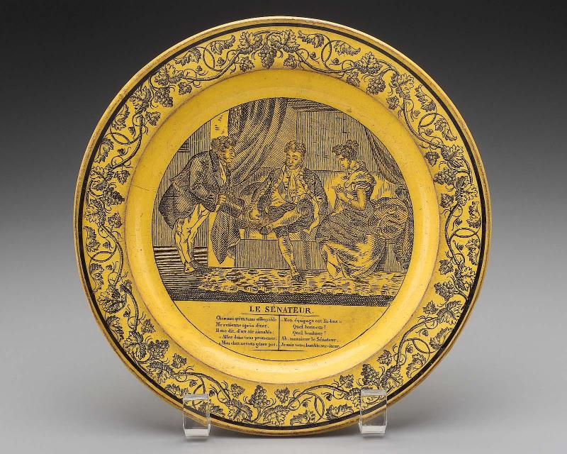 Plate depicting "La Senateur"