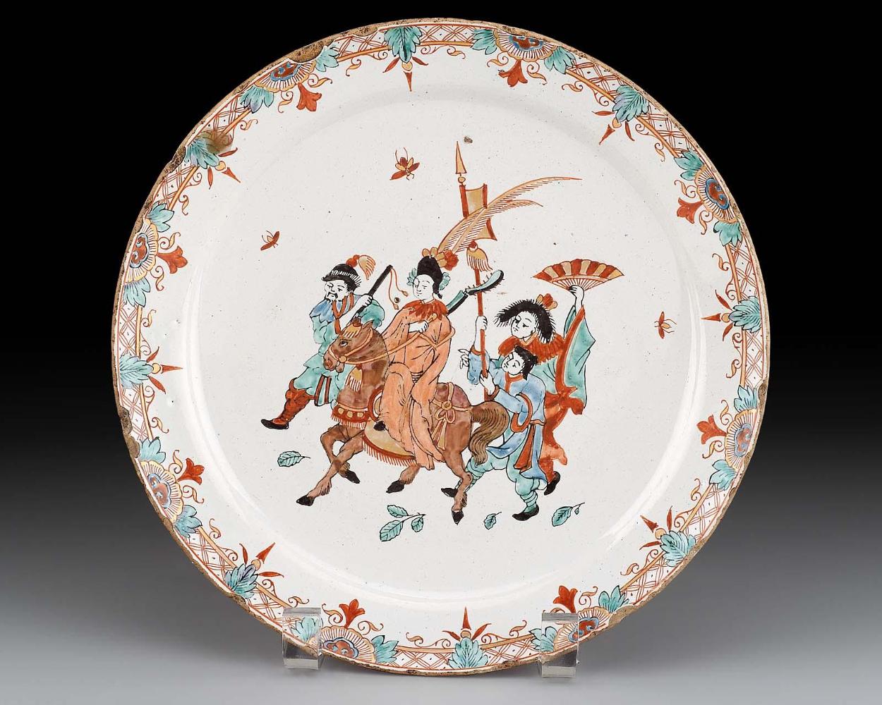 Plate with Chinese Equestrians