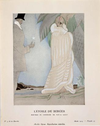 "L'Étoile du Berger - Manteau de fourrure, de Max-A. Leroy," plate 47 from Gazette du Bon Ton, No. 9