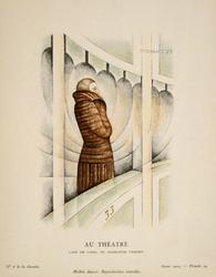 "Au Théatre - Cape de vision, de Madeleine Vionnet," plate 29 from Gazette du Bon Ton, No. 6